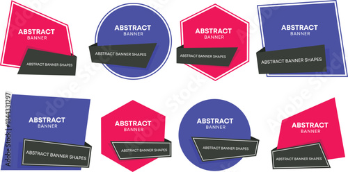 Collection of abstract business cards on white