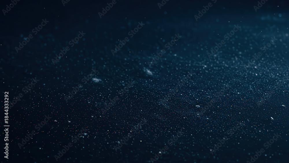 Fototapeta premium Minimal dark blue background with faint white dust texture, cold winter night mood