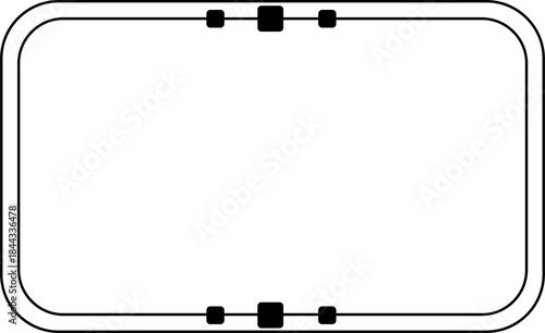 Minimalist frame and border with sparkle star for illustration and element