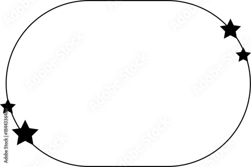 Minimalist frame and border with sparkle star for illustration and element