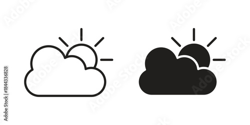 Cloudy Day icons Symbol, logo illustration. icon concept for web design