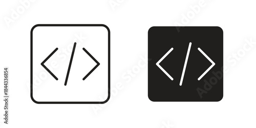 Code icons Symbol, logo illustration. icon concept for web design