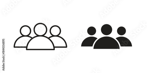 Community icons Symbol, logo illustration. icon concept for web design