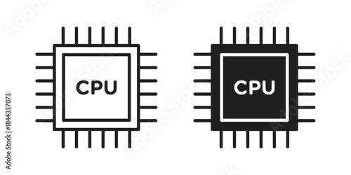 CPU icons Symbol, logo illustration. icon concept for web design