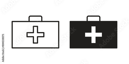 Doctor bag icons Symbol, logo illustration. icon concept for web design