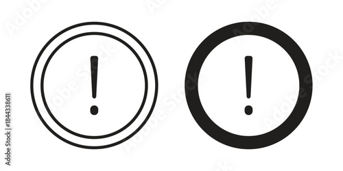 Exclamation icons Symbol, logo illustration. icon concept for web design