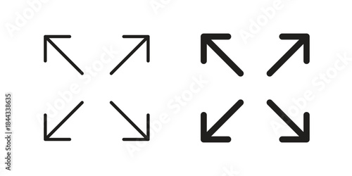 Expand icons Symbol, logo illustration. icon concept for web design