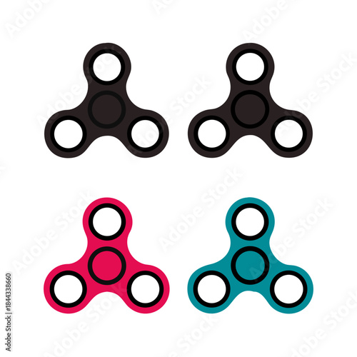 Fidget spinner icon vector Illustration .toy for stress relief and improvement of attention span.