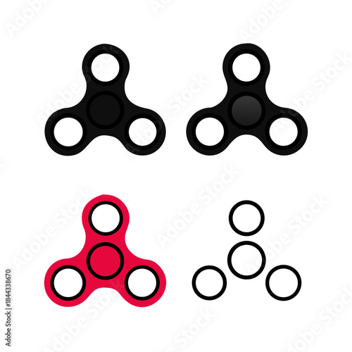 Fidget spinner icon vector Illustration .toy for stress relief and improvement of attention span.