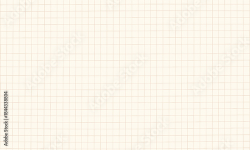 Hand-drawn light brown grid pattern on beige background, seamless geometric design, close-up top view, graphic texture concept