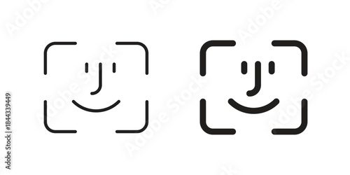 Face id icons Symbol, logo illustration. icon concept for web design