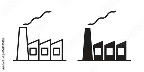 Factory icons Symbol, logo illustration. icon concept for web design