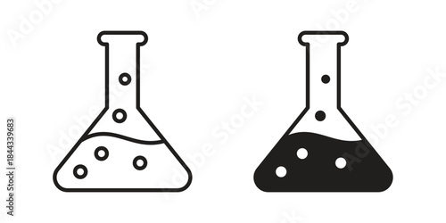 Flask icons Symbol, logo illustration. icon concept for web design