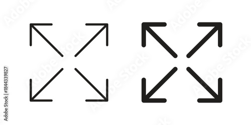 Fullscreen icons Symbol, logo illustration. icon concept for web design