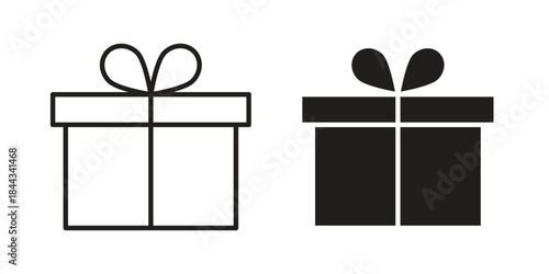 Gift icons Symbol, logo illustration. icon concept for web design