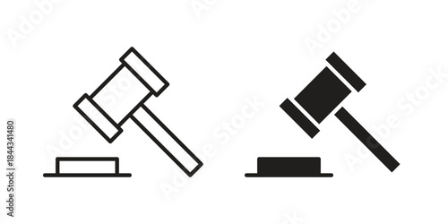Gavel icons Symbol, logo illustration. icon concept for web design