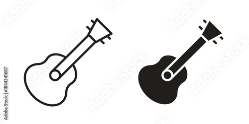 Guitar icons Symbol, logo illustration. icon concept for web design