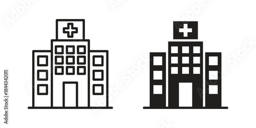 Hospital icons Symbol, logo illustration. icon concept for web design