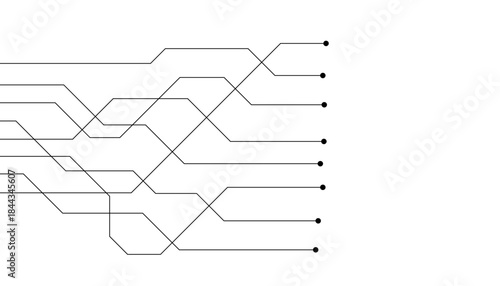 Abstract futuristic circuit board Illustration, Circuit board with various technology elements. Circuit board pattern for technology background. Vector illustration
