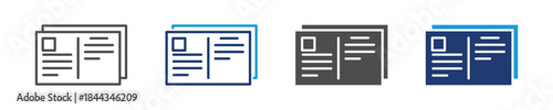 postcards icon sheet multiple style