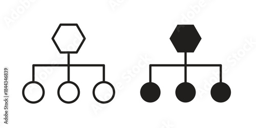 Chart tree icons logo design, Pictogram Icons