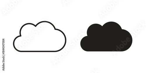 Cloud icons logo design, Pictogram Icons