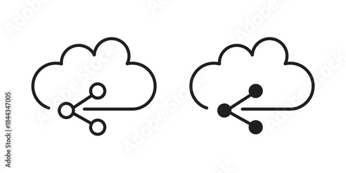 Cloud share icons logo design, Pictogram Icons