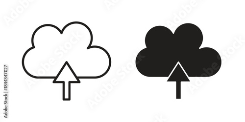 Cloud upload icons logo design, Pictogram Icons