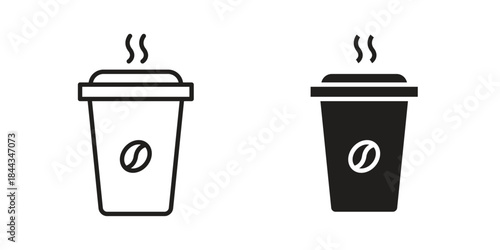 Coffee icons logo design, Pictogram Icons