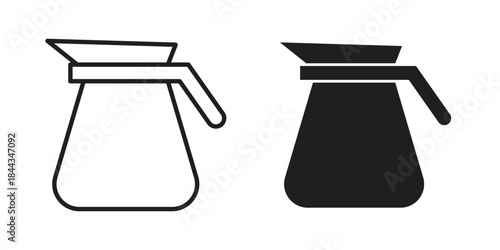 Coffee pot icons logo design, Pictogram Icons