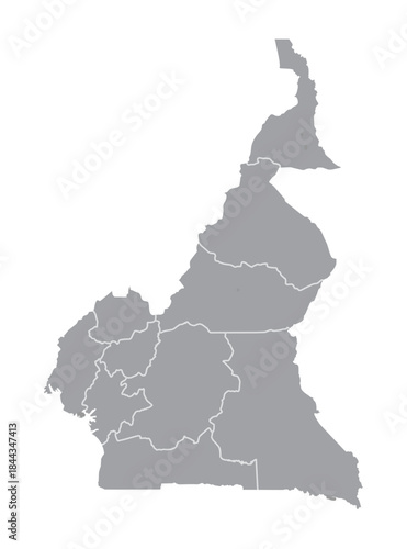  Cameroon Map hgih quality vector illustration