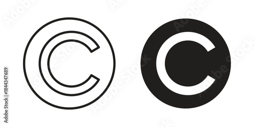 Copyright icons logo design, Pictogram Icons