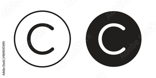 Copyright icons logo design, Pictogram Icons