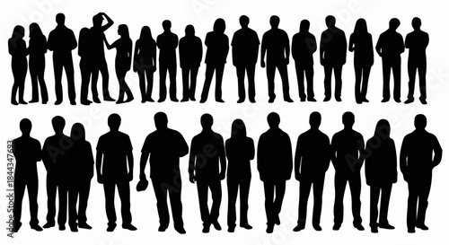 Comprehensive Collection of Vector Human Silhouettes (Architectural, Casual, and Pop Art Styles)