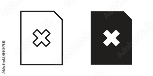 Delete Document icons logo design, Pictogram Icons