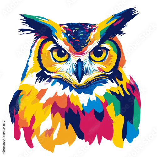 Owl Portrait Illustration Watercolour Painting