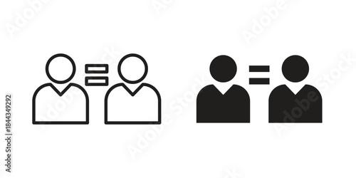 Equality icons logo design, Pictogram Icons