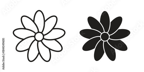 Flower icons logo design, Pictogram Icons