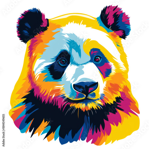 Panda Portrait Illustration Watercolour Painting
