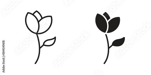 Flower tulip icons logo design, Pictogram Icons