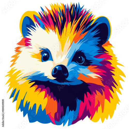 Hedgehog Portrait Illustration Watercolour Painting