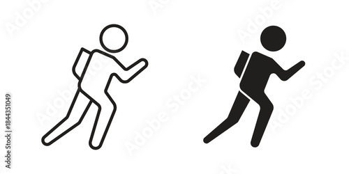 Hiking icons logo design, Pictogram Icons