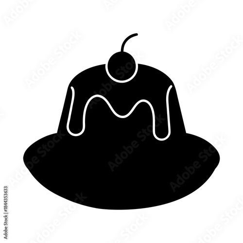 vector illustration of a minimal pudding