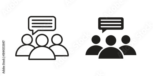 Expert opinion icons on white background. Line vector sign, symbol for web and mobile