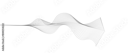 Vector modern  network technology web background in wavy style png..