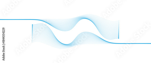 Vector modern  network technology web background in wavy style png..