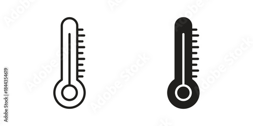 Fever icons on white background. Line vector sign, symbol for web and mobile