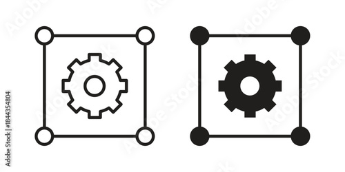 Frameworks icons on white background. Line vector sign, symbol for web and mobile