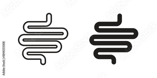 Gut icons on white background. Line vector sign, symbol for web and mobile