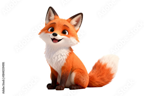 Cute Animated Red Fox Character
